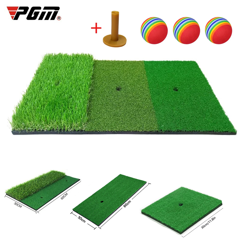 Golf Equipment Indoor - PGM Golf Hitting Mat Artificial Turf
