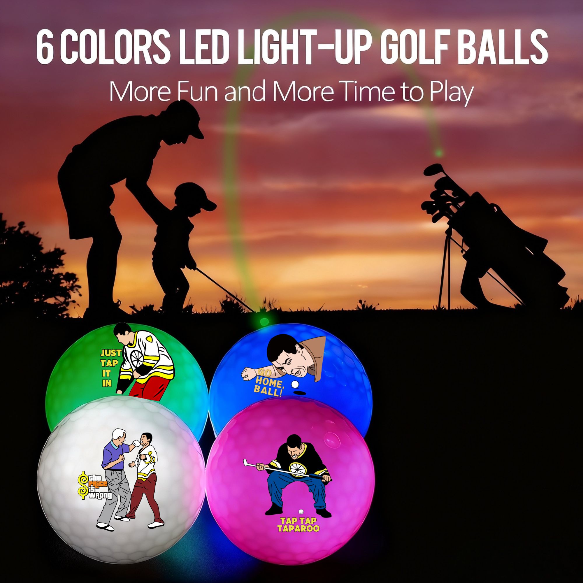 4 pcs Glow in The Dark Golf Ba - Golf Equipment Gifts review and price